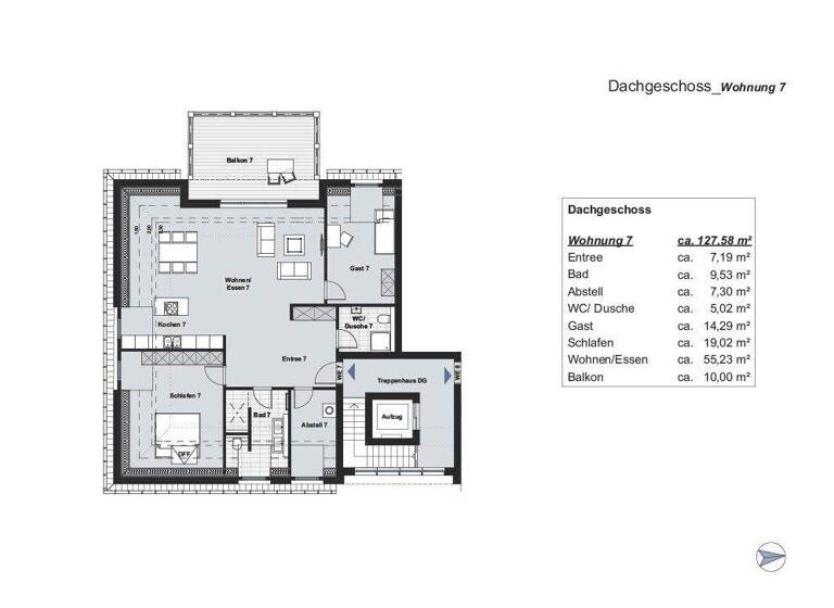 Penthouse zum Kauf provisionsfrei 691.000 € 3 Zimmer 128 m² 2. Geschoss Speldorf Mülheim 45478