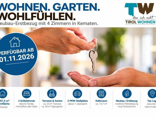 Wohnung zur Miete 1.650 € 98 m² Kematen in Tirol 6175
