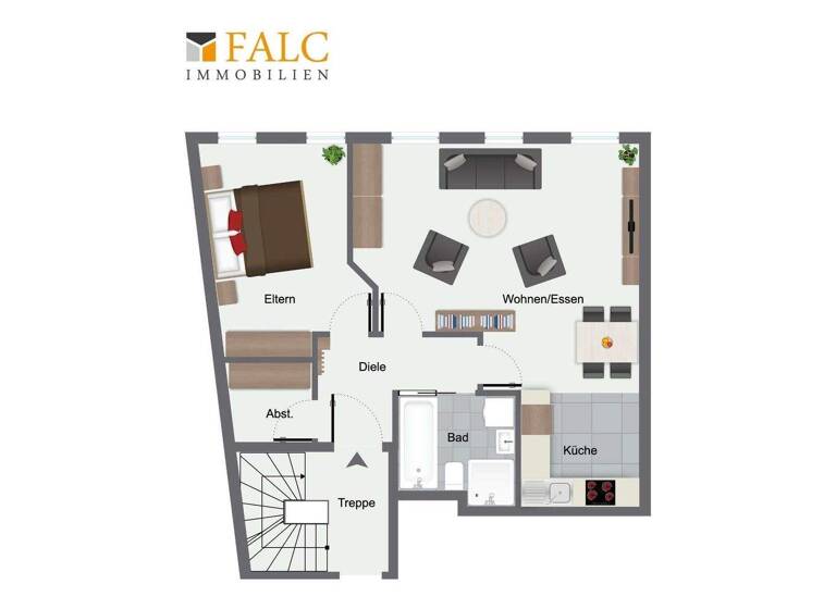 Wohnung zum Kauf provisionsfrei 259.000 € 2 Zimmer 58 m² 1. Geschoss Innenstadt Reutlingen 72764