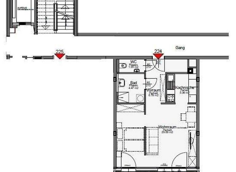 Wohnung zur Miete 738 € 2 Zimmer 52,3 m² 5. Geschoss Wien 1110