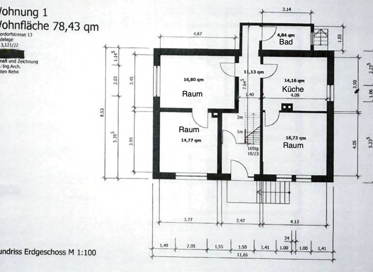 Wohnung zur Miete 750 € 3 Zimmer 78 m² Hondelage 38108