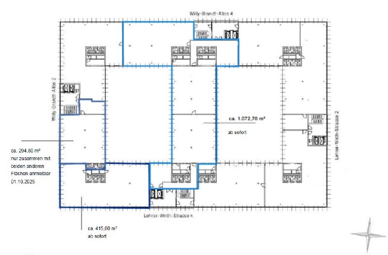 Bürofläche zur Miete provisionsfrei 18 € 1.783 m²<br/>Bürofläche ab 330 m²<br/>Teilbarkeit Messestadt Riem München 81825