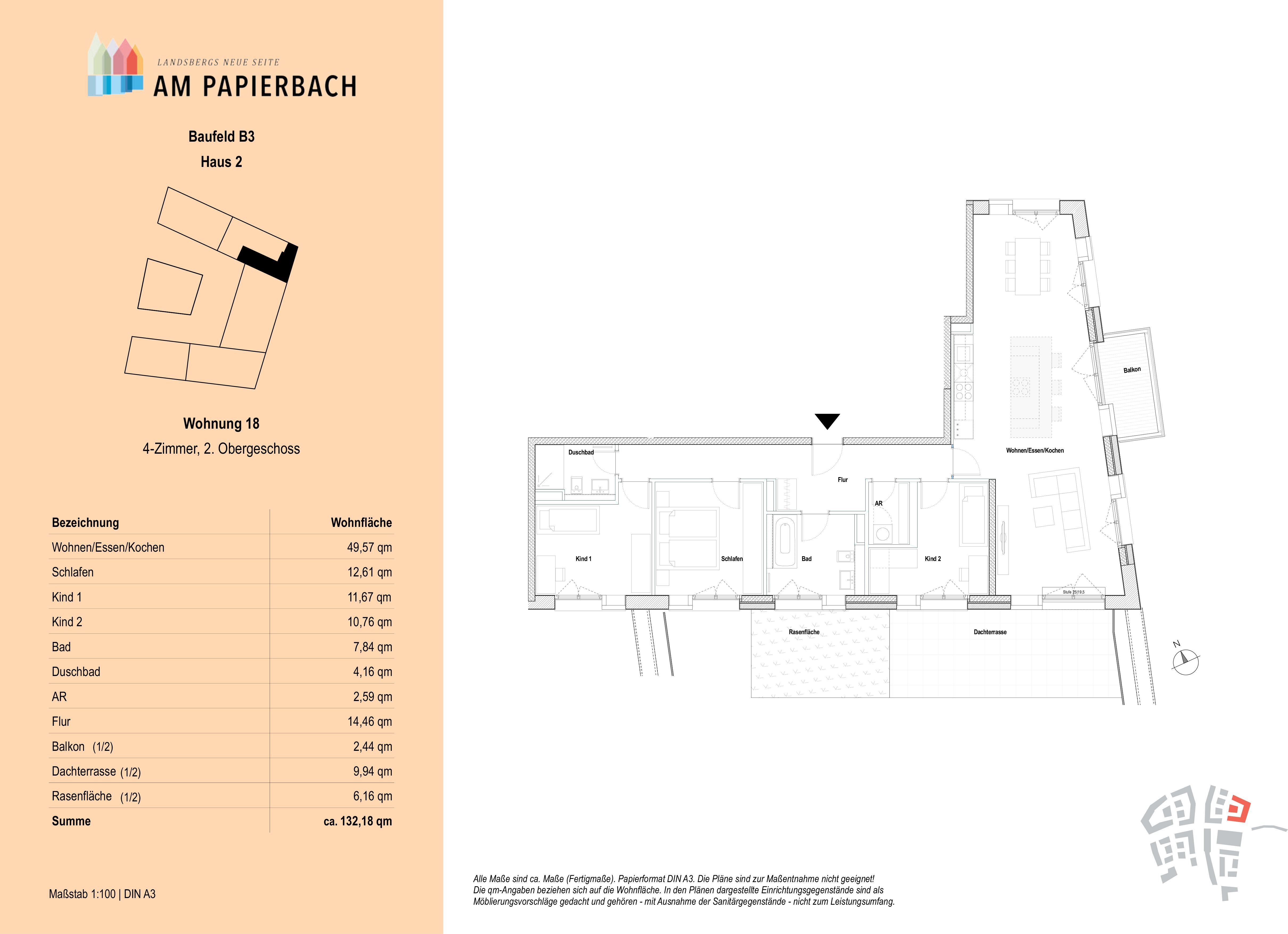 Wohnung zum Kauf provisionsfrei 1.195.000 € 4 Zimmer 132,2 m²<br/>Wohnfläche 3.<br/>Geschoss Stadtgebiet Landsberg am Lech 86899