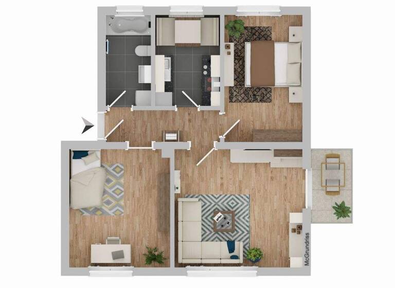 Wohnung zum Kauf 259.000 € 3 Zimmer 64 m² 1. Geschoss frei ab 01.05.2026 Tamm 71732