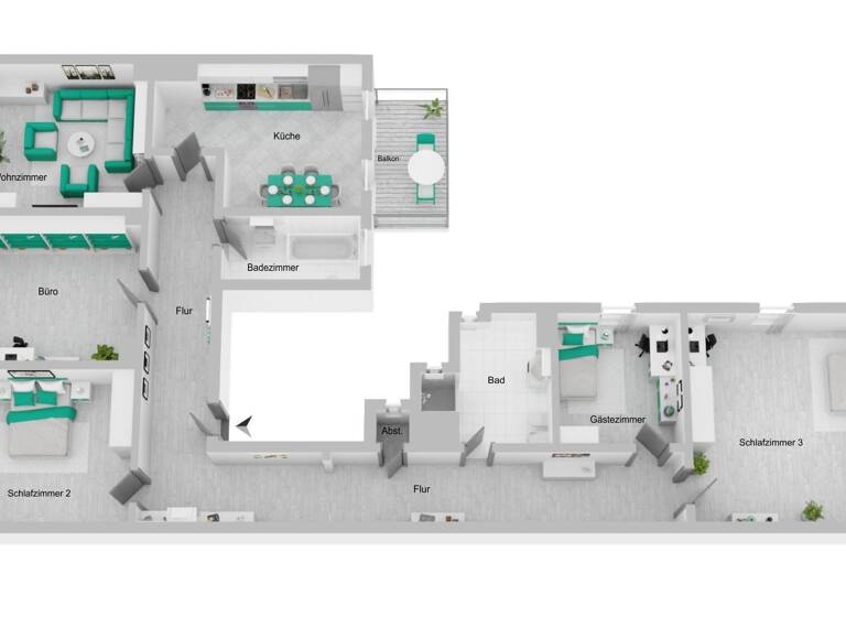 Wohnung zum Kauf provisionsfrei 643.000 € 5 Zimmer 175,3 m²<br/>Wohnfläche 2.<br/>Geschoss Zentrum-Süd Leipzig 04107