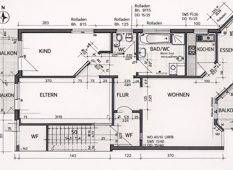 Wohnung zum Kauf provisionsfrei 330.000 € 3,5 Zimmer 85,1 m² Geschoss 1/2 Bahnhofstraße 79 Schwaikheim 71409