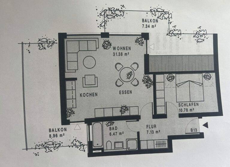 Wohnung zur Miete 785 € 2 Zimmer 73 m² 3. Geschoss frei ab 01.06.2026 Breites Driesch 33 Limburg 65549