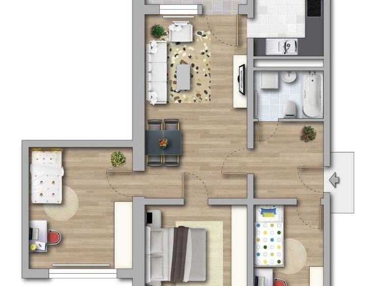 Wohnung zur Miete 415 € 4 Zimmer 71 m² 5. Geschoss Maxim-Gorki-Straße 15 Freiberg 09599