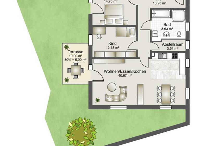 Wohnung zur Miete 1.150 € 3 Zimmer 97,9 m²<br/>Wohnfläche EG<br/>Geschoss Georgensgmünd Georgensgmünd 91166