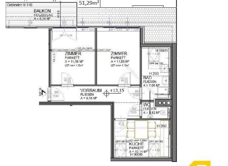 Wohnung zum Kauf 199.000 € 2 Zimmer 51,3 m² 4. Geschoss Leitnergasse 18 Jakomini Graz 8010