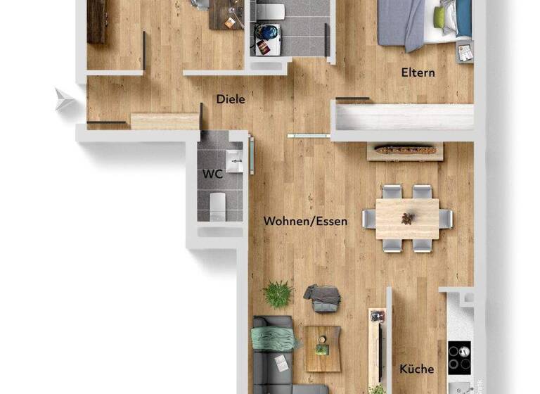 Wohnung zum Kauf 210.000 € 3 Zimmer 73 m² 3. Geschoss Erkrath 40699