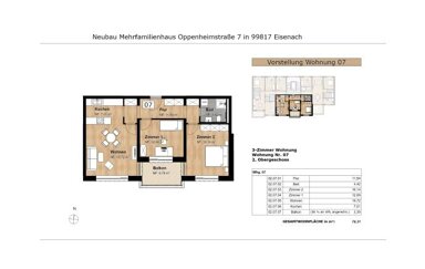 Wohnung zum Kauf provisionsfrei 327.000 € 3 Zimmer 74,3 m² 2. Geschoss Eisenach Eisenach 99817