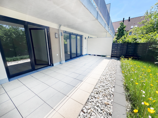Terrassenwohnung zur Miete 1.120 € 2 Zimmer 64,6 m² EG frei ab sofort Grenzstraße 13 Dambach Fürth 90768