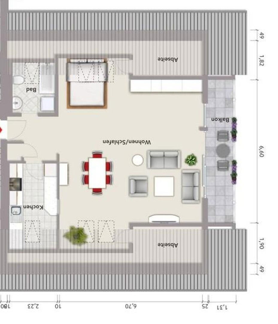 Wohnung zur Miete 550 € 1,5 Zimmer 66 m²<br/>Wohnfläche 2.<br/>Geschoss 01.04.2025<br/>Verfügbarkeit Tauberbischofsheim Tauberbischofsheim 97941