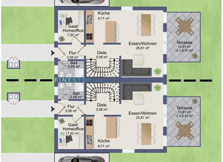 Doppelhaushälfte zum Kauf provisionsfrei 894.995 € 5 Zimmer 148 m² 227,5 m² Grundstück Feldmoching-Hasenbergl München / Feldmoching / Karlsfeld 80995