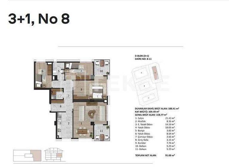 Wohnung zum Kauf 344.000 € 3 Zimmer 86 m² EG Istanbul 34680