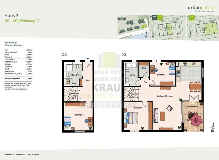 Maisonette zum Kauf - Neubau provisionsfrei 1.095.000 € 4 Zimmer 117,2 m² 1. Geschoss Ziegelhausen Heidelberg 69118