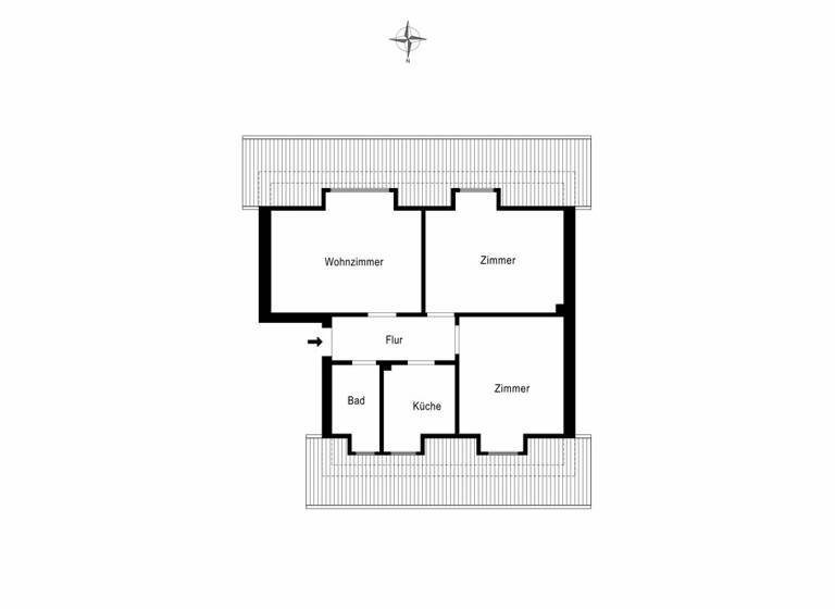 Wohnung zum Kauf 98.000 € 3 Zimmer 63 m²<br/>Wohnfläche Dachgeschoss<br/>Geschoss Rendsburg 24768