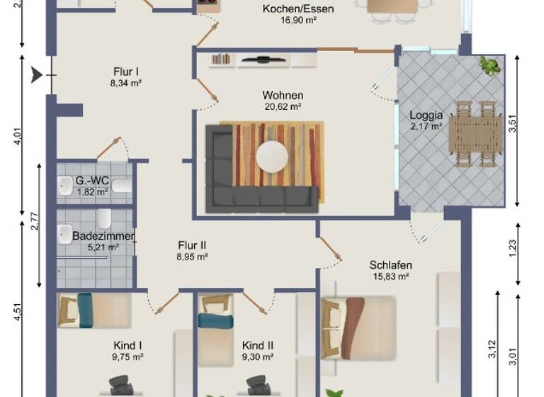 Wohnung zum Kauf 169.000 € 4 Zimmer 101 m²<br/>Wohnfläche Detmerode Wolfsburg 38444