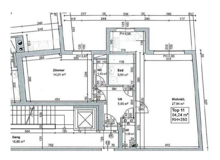 Wohnung zur Miete 626 € 2 Zimmer 54,7 m² 3. Geschoss Wien 1100