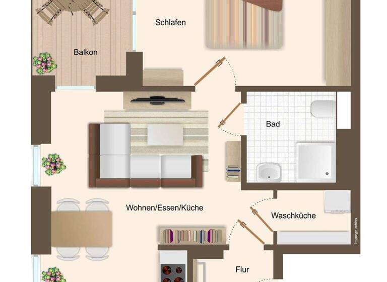 Wohnung zur Miete 900 € 2 Zimmer 45 m² 1. Geschoss Keldenich Wesseling 50389