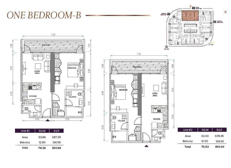 Wohnung zum Kauf - Erstbezug provisionsfrei 536.899 € 2 Zimmer 77,2 m² Dubai 00000