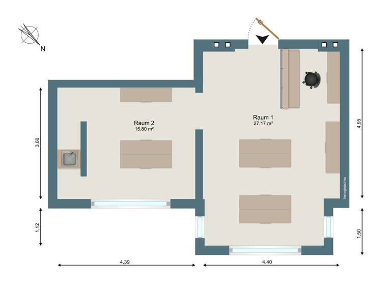 Bürofläche zur Miete 10,99 € 56,3 m² Bürofläche Stadtmitte Rostock 18055