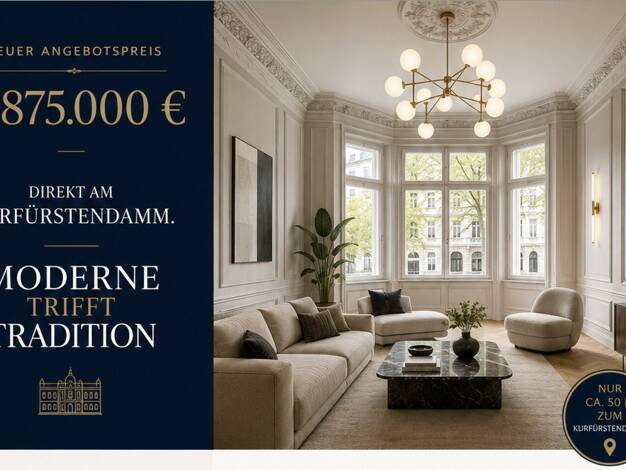 Wohnung zum Kauf 1.875.000 € 5 Zimmer 210,5 m² 3. Geschoss Halensee Charlottenburg-Wilmersdorf 10711