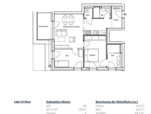 Wohnung zur Miete 770 € 3 Zimmer 70 m² frei ab 01.04.2026 Gevelsberg 58285