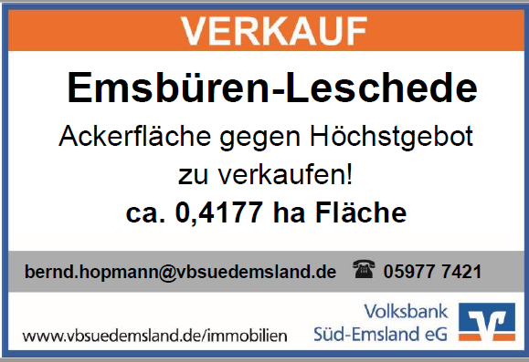 Landwirtschaftliche Fläche zum Kauf 4.177 m²<br/>Grundstück Emsbüren Emsbüren 48488