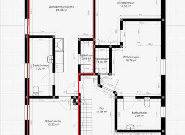 Wohnung zur Miete 1.150 € 2 Zimmer 45,1 m²<br/>Wohnfläche 1.<br/>Geschoss Borgfeld Bremen 28357