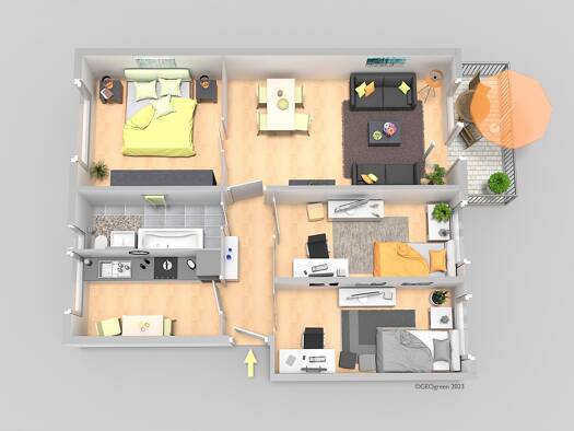 Wohnung zur Miete 400 € 4 Zimmer 67,6 m² 4. Geschoss frei ab sofort Albert- Schweitzer- Straße 16 Döbeln 04720