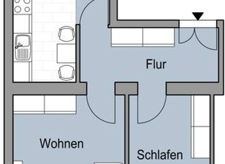 Wohnung zur Miete 442 € 2 Zimmer 52 m² 1. Geschoss frei ab 01.05.2026 Magdeburger Str. 36 Gohlis-Süd Leipzig 04155