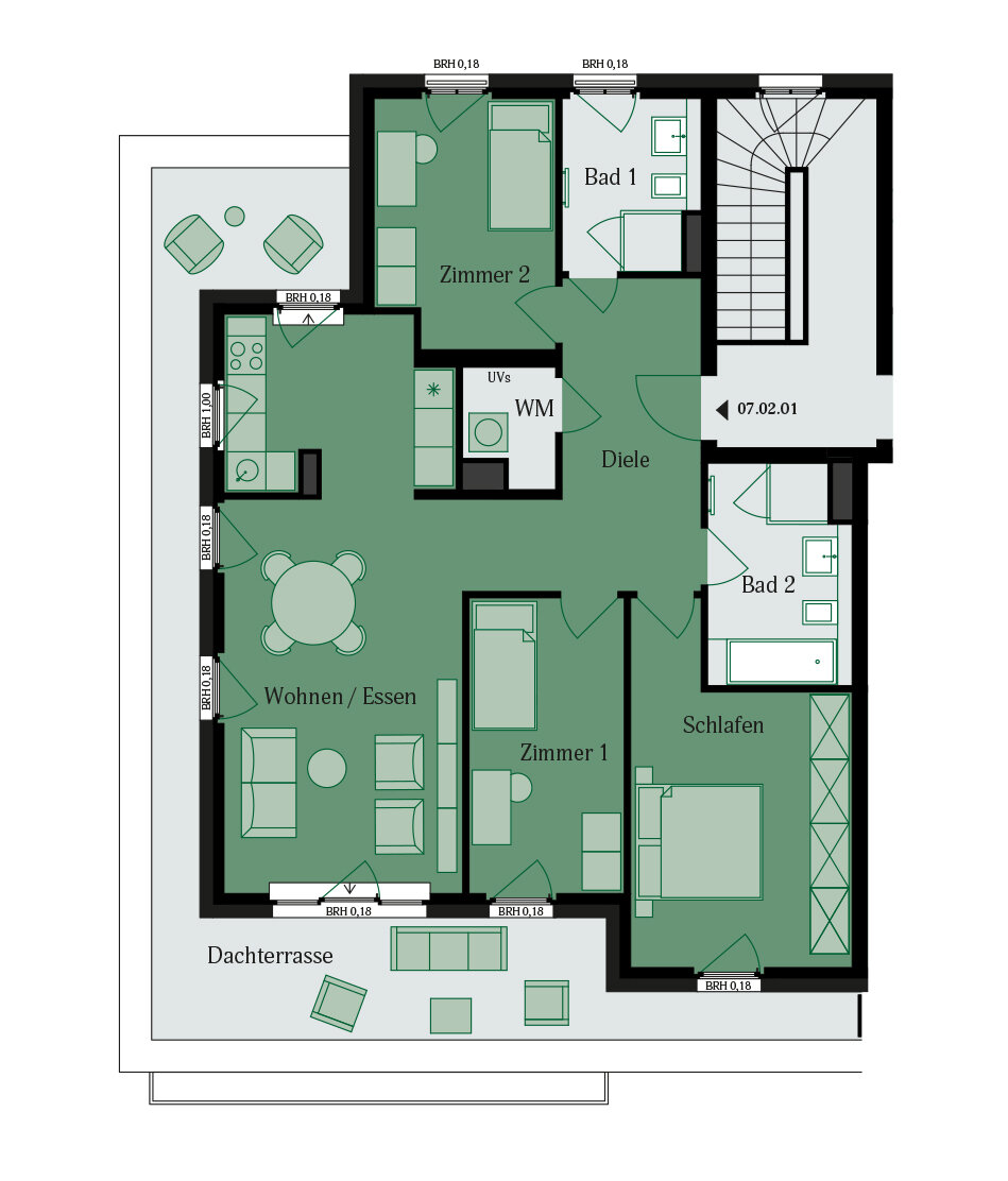 Wohnung zur Miete 1.995 € 4 Zimmer 113 m²<br/>Wohnfläche 01.04.2025<br/>Verfügbarkeit Dietrich-Bonhoeffer-Str. 12 Lämmerspiel Mühlheim 63165