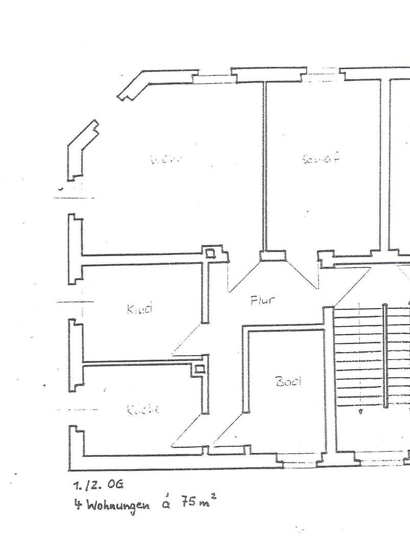 Wohnung zur Miete 390 € 3 Zimmer 74,5 m²<br/>Wohnfläche 2.<br/>Geschoss Jacobstraße 17 Marienthal West 432 Zwickau 08060