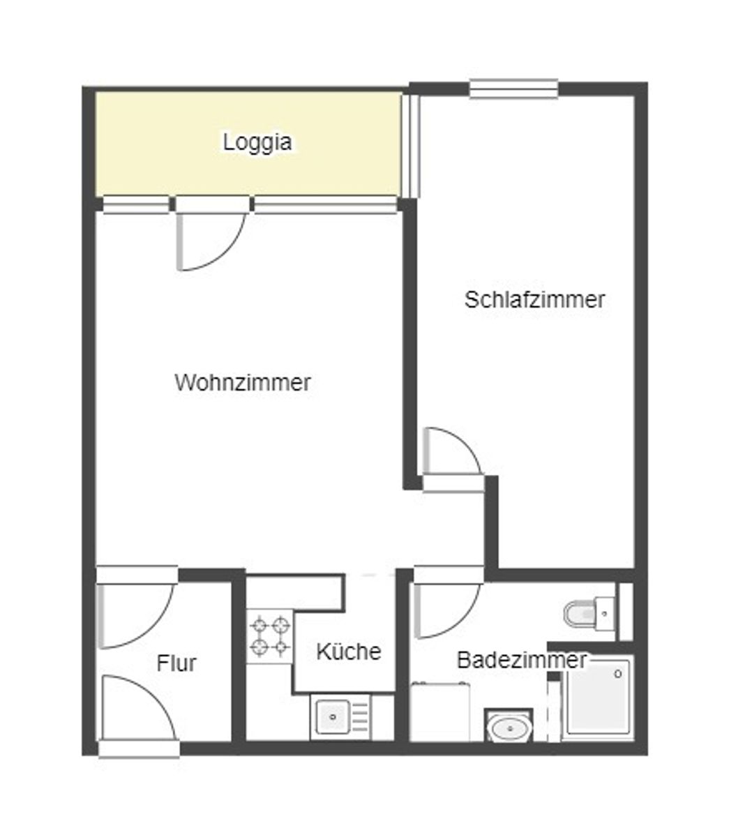 Wohnung zum Kauf 145.000 € 2 Zimmer 44,4 m²<br/>Wohnfläche 3.<br/>Geschoss Ditzingen Ditzingen 71254