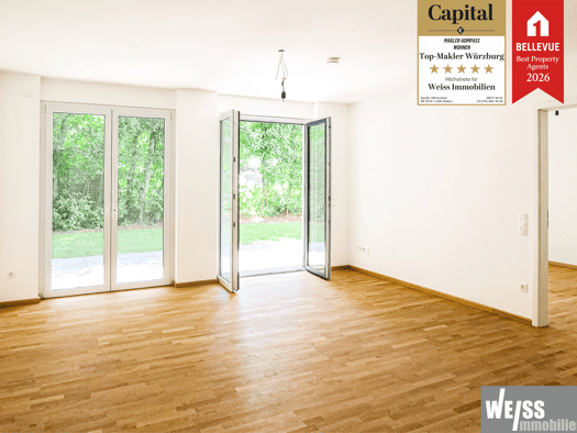 Wohnung zur Miete 1.088 € 2 Zimmer 72,3 m² EG frei ab sofort Lehnleitenweg 16 Frauenland Würzburg 97074