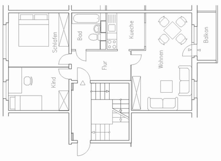 Wohnung zur Miete 395 € 3 Zimmer 57,4 m² 1. Geschoss frei ab 01.05.2026 Zum Schwärzesee 57 Brandenburgisches Viertel Eberswalde 16227
