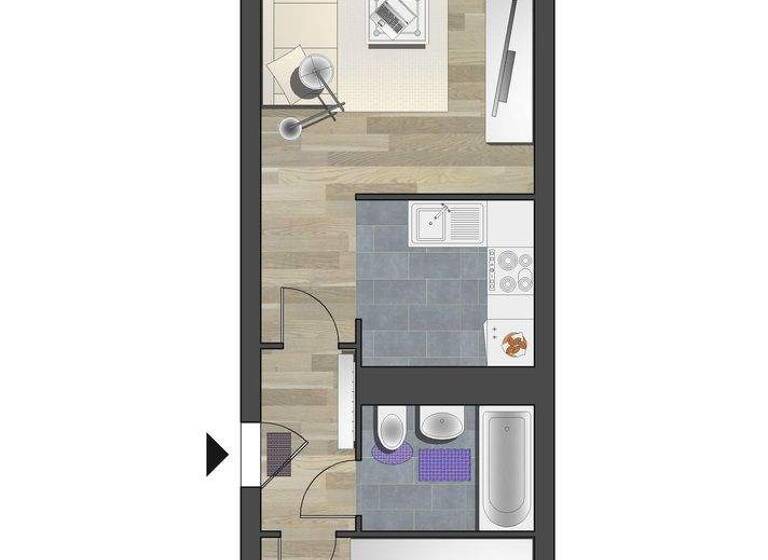 Wohnung zur Miete 225 € 2 Zimmer 41,4 m² 4. Geschoss Am Harthwald 40 Markersdorf Chemnitz 09123