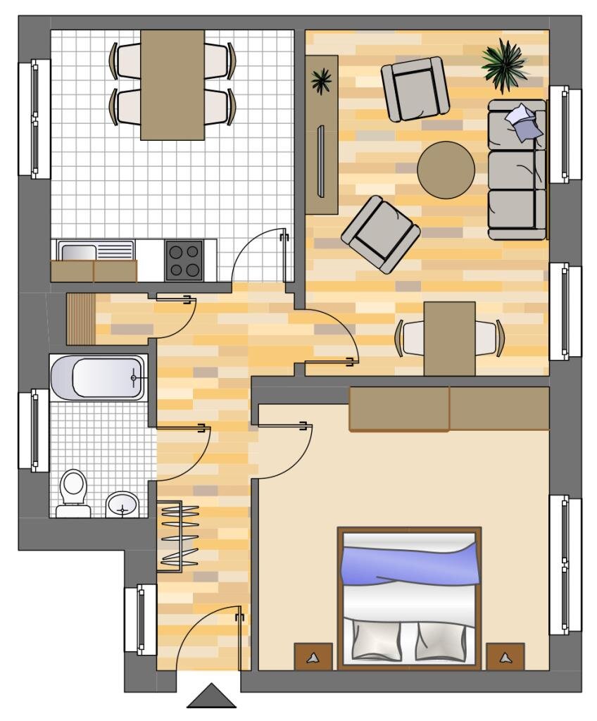 Wohnung zur Miete 419 € 2,5 Zimmer 54 m²<br/>Wohnfläche 2.<br/>Geschoss Thorner Straße 30 Sodingen - Kern Herne 44627