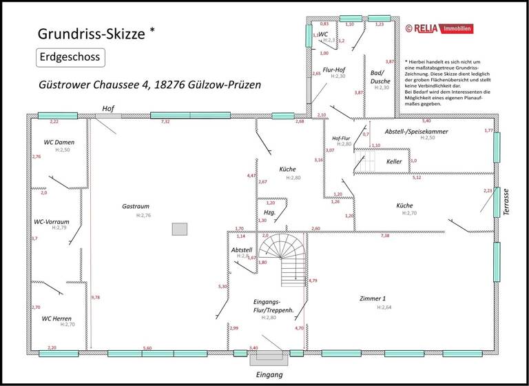 Bürogebäude zum Kauf 290.000 € 7 Zimmer 315 m² Bürofläche Güstrower Chaussee 4 Mühlengeez Gülzow-Prüzen 18276