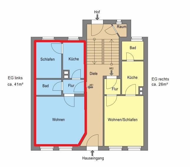 Wohnung zur Miete 270 € 2 Zimmer 41 m²<br/>Wohnfläche Wurzen Wurzen 04808