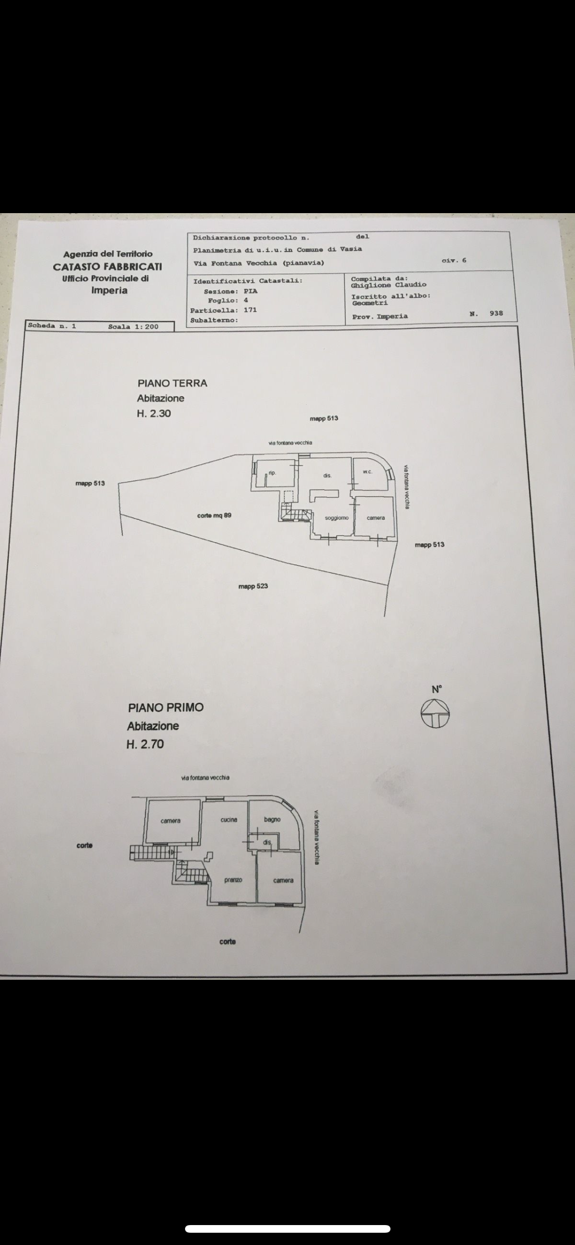 Einfamilienhaus zur Miete provisionsfrei 785 € 7 Zimmer 80 m²<br/>Wohnfläche 100 m²<br/>Grundstück Via Fontana Vecchia 6 Pianavia  18020