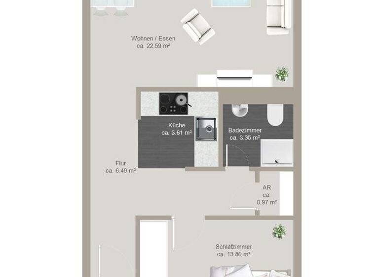 Wohnung zum Kauf 145.000 € 2 Zimmer 53,4 m² 1. Geschoss Riegelsberg 66292