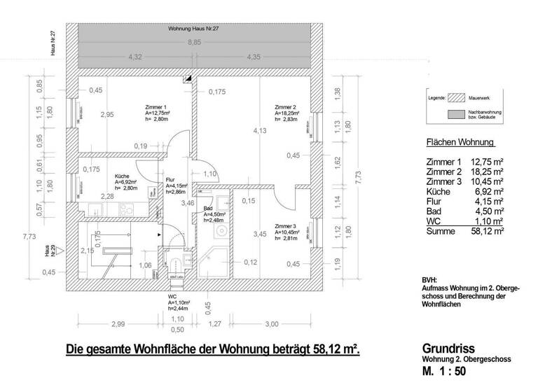 Wohnung zum Kauf 399.000 € 3 Zimmer 58,1 m² 2. Geschoss Nordend-West Frankfurt 60318