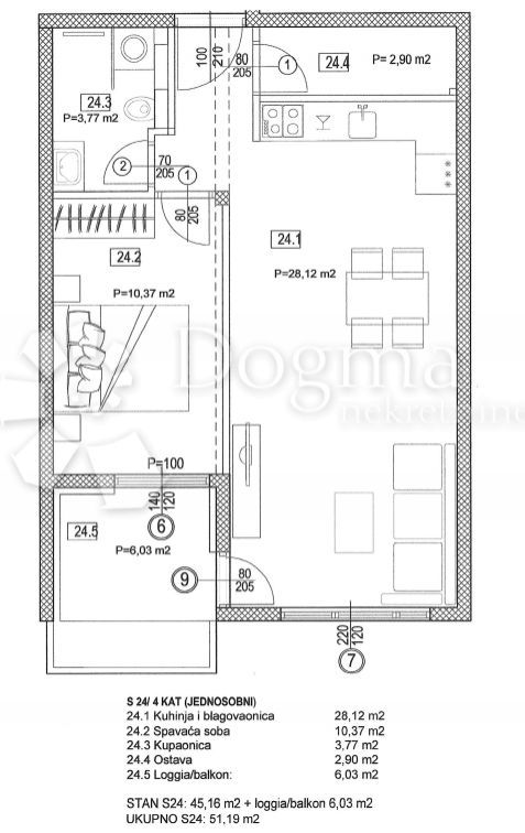 Wohnung zum Kauf 2 Zimmer 51 m²<br/>Wohnfläche 4.<br/>Geschoss Seget 21220