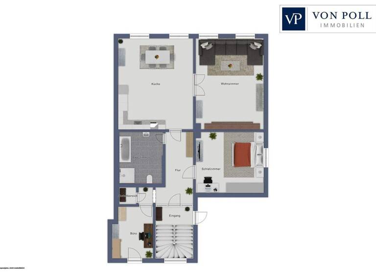 Wohnung zur Miete 1.123 € 3 Zimmer 112,4 m² 1. Geschoss Altstadt Stralsund 18439