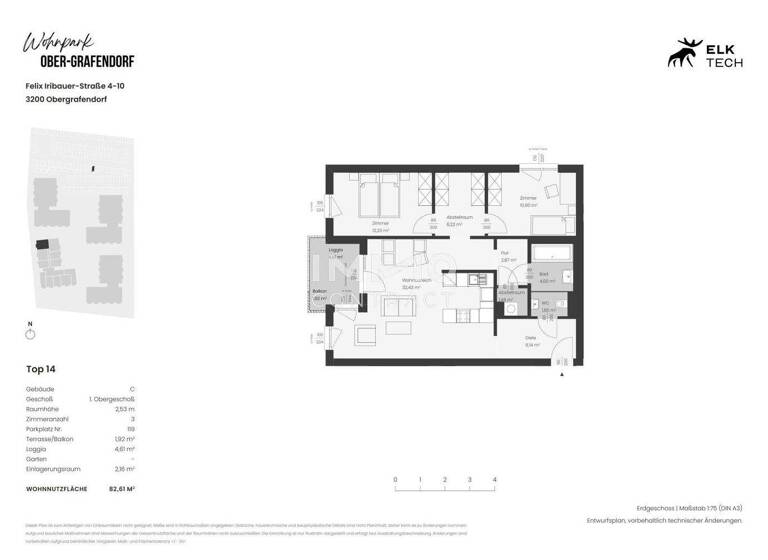 Wohnung zum Kauf - Erstbezug provisionsfrei 258.000 € 3 Zimmer 82,6 m² Ober-Grafendorf 3200