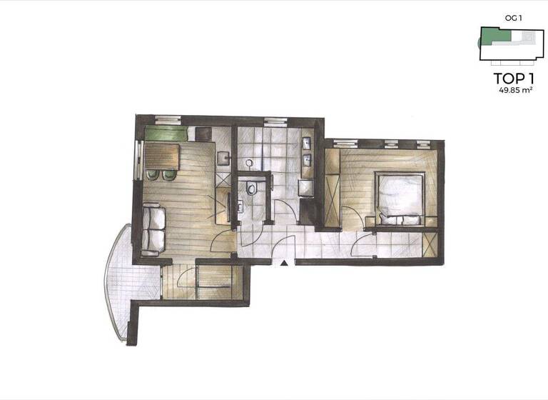 Wohnung zum Kauf - Erstbezug 252.660 € 2 Zimmer 49,9 m² 1. Geschoss Öblarn 8960
