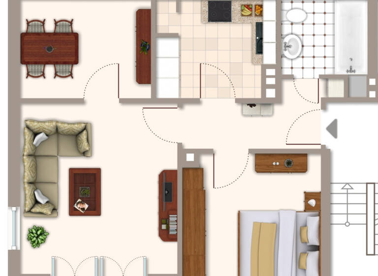 Studio zum Kauf 94.000 € 3 Zimmer 55,3 m²<br/>Wohnfläche 1.<br/>Geschoss Burg 25712